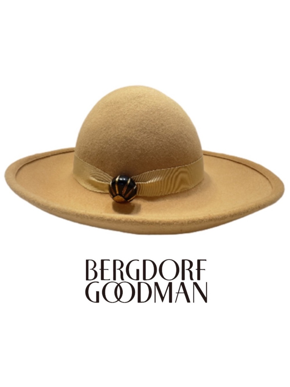 BERGDORF GOODMAN | Women’s Wool Kettle Brim Embellished Trim Hat Cap